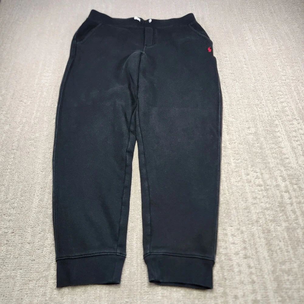 Polo Ralph Lauren Joggers Youth XL‎ Big Kids Cotton Fleece Sweatpants Black
